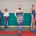 this photo showcases upcycled fashion by a designer